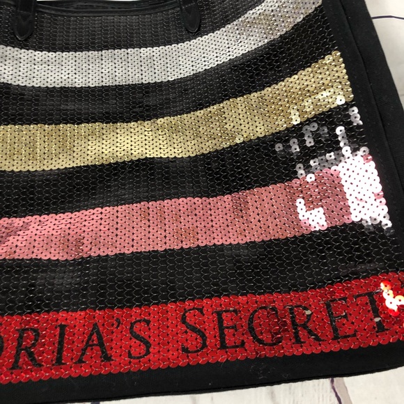 VS Stripe Sequin Tote Bag - Picture 2 of 7